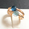 Luckacco 6mm Simple Round Ring Starry Sky Style Ring Blue Crystal Ring For Women Fashion Jewelry Party Gift
