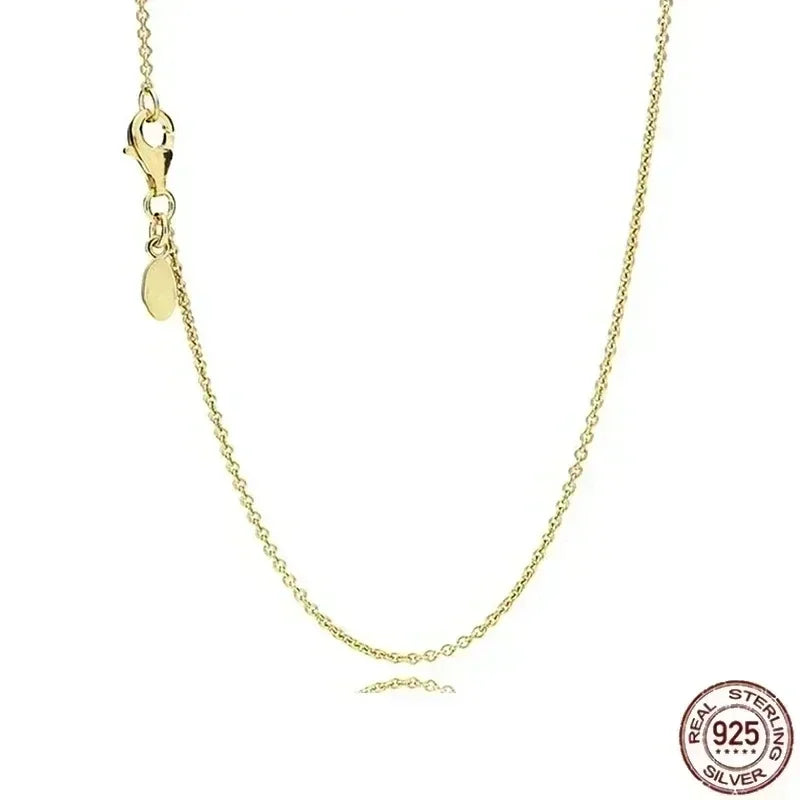 luckacco new 925 sterling silver gold droplet pearl snowflake pendant necklace exquisite and luxurious women's charm jewelry gift