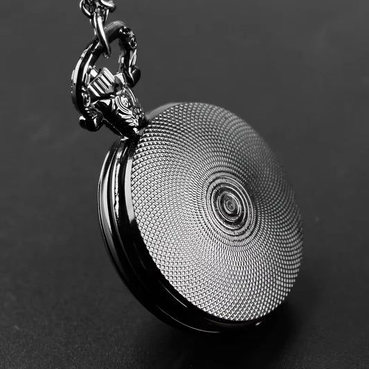 Luckacco Unique Vintage Black Crow Mini Quartz Pocket Watch,Necklace Pendant With World Time Feature, Ideal Gift For Men & Women and Kids