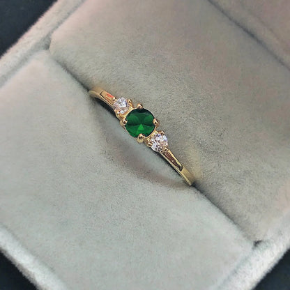 Luckacco ZHOUYANG Slim Wedding Dainty Rings For Women Delicate Cubic Zirconia Light Gold Color Proposal Finger Gift Fashion Jewelry R872