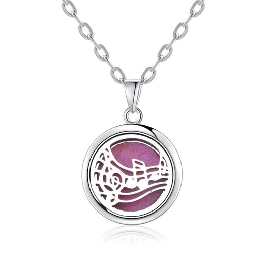 Luckacco New Tree Of Life Aromatherapy Necklace Stainless Steel Essential Oil Diffuser Amulet Perfume Locket Pendant Women Jewelry Gift