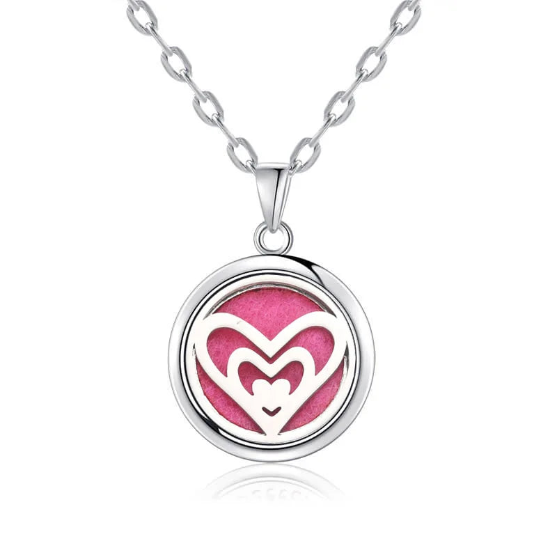 luckacco new tree of life aromatherapy necklace stainless steel essential oil diffuser amulet perfume locket pendant women jewelry gift
