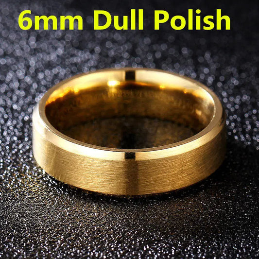Luckacco 4-8mm Dull Polish Silver Color Titanium Ring For Men and Women Personalized Ring Customize Engraved