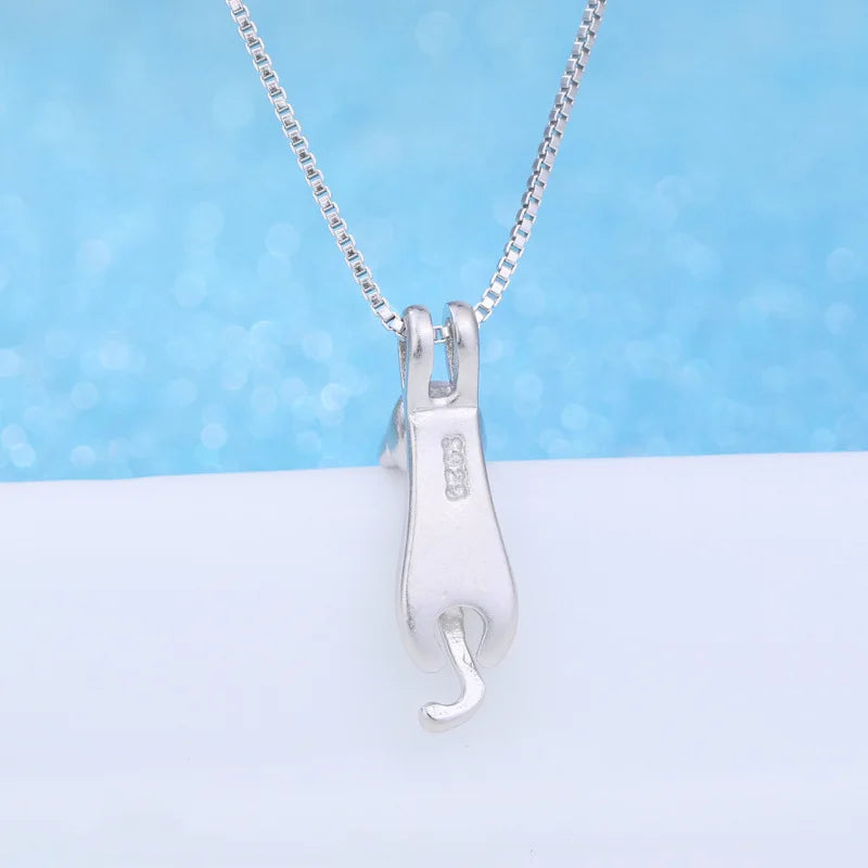 luckacco vintage 925 sterling silver cat necklaces for women luxury elegant jewelry choker jewellery money 925