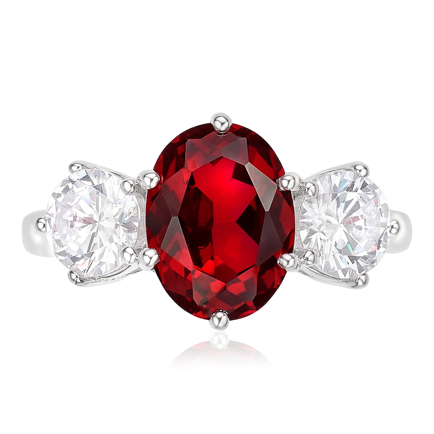 luckacco women's ruby ring for women 925 sterling silver plated gold infinity wedding engagement anniversary ring girlfriend size 5-9