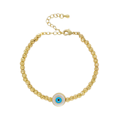 Luckacco KKBEAD Evil Eye Bracelet Femme High Quality Gold Plated Beaded Bracelet Jewelry for Women Accessories Gift Pulseras Mujer