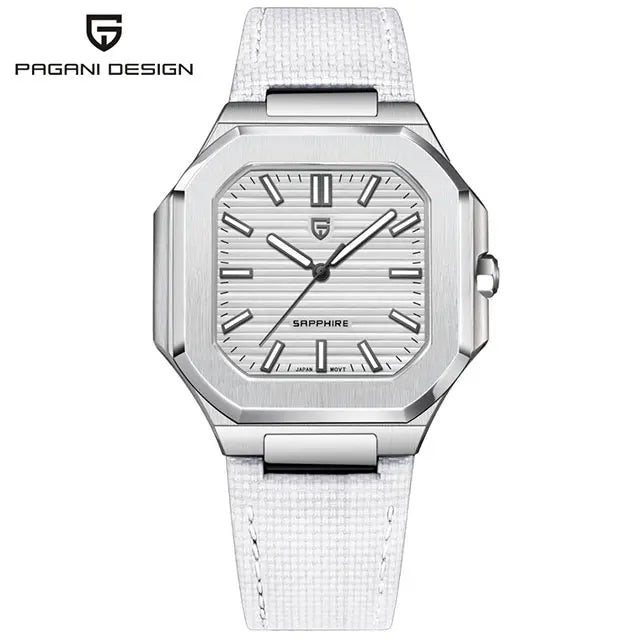 luckacco pagani design new quartz men's watch stainless steel sports waterproof men watches luxury fashion sapphire glass watch for men's