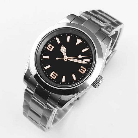 Luckacco 36mm/39mm NH35 Movement Mechanical Wristwatches Stainless Steel Men Watch Sapphire Glass 10BARS for Men Women Watches reloj