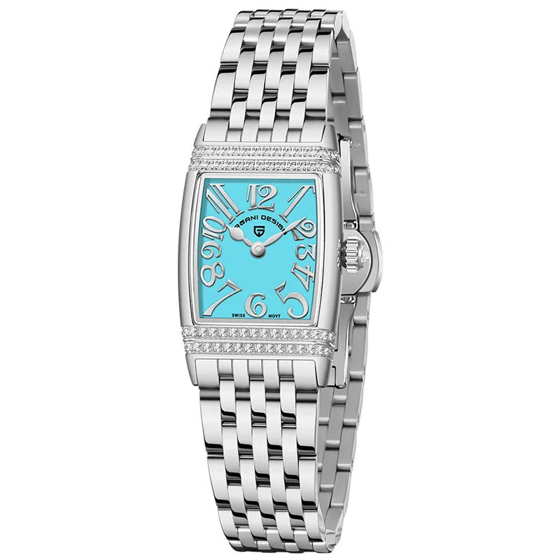 luckacco pagani design top brand luxury fashion womens watch sapphire glass stainless steel quartz watches 22mm waterproof clock 2025 new