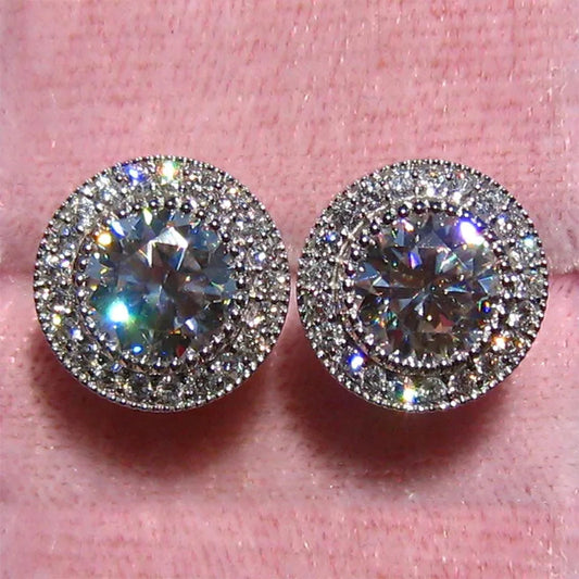 Luckacco Acupressure Slimming Earrings Delicate Weight Loss Stud Earrings for Women Cubic Zirconia Versatile Lymphatic Earring Jewelry