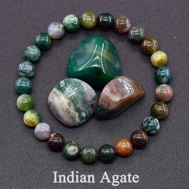 luckacco fluorite bracelet with natural stones 6 8 10mm beads charm jewelry for women amethyst crystal agates beads energy healing bangle