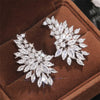 Luckacco daily picks Sparkling Women's Cubic Zirconia Stud Earrings Gorgeous Female Wedding Party Fashion Ear Piercing Accessories New Jewelry