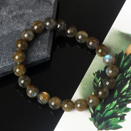 Luckacco Original India Labradorite Beads Bracelets for Women Reiki Natural Stone Blue MoonStone Charm Bangle femme bijoux Couple Jewelry