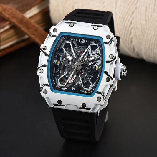 Luckacco Foreign trade new men's watch wholesale color line hollow dial quartz watch simple fashion watch spot