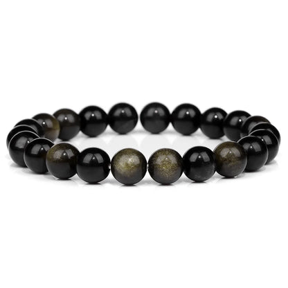 Luckacco Handmade Natural Stone African Stone Beads Bracelet Men Yoga Mala Jewelry Green Moss Agates Beaded Bracelet for Women Men