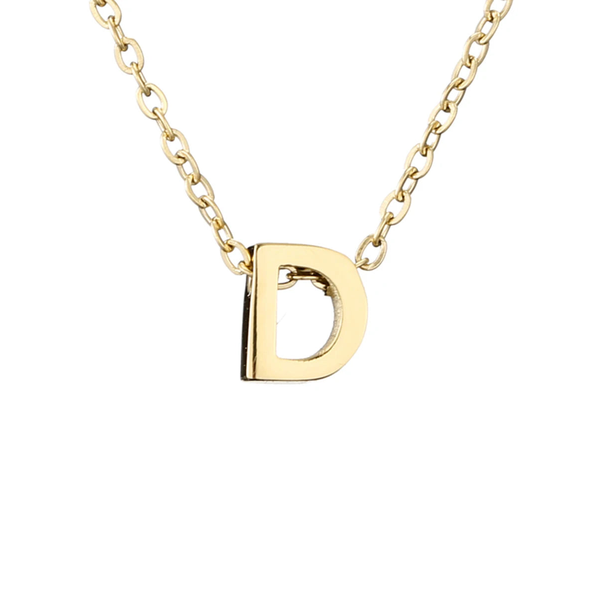 luckacco initial necklace letter pendant chamrs stainless steel necklace jewelry women's necklace box chain choker woman trend 2025 gift