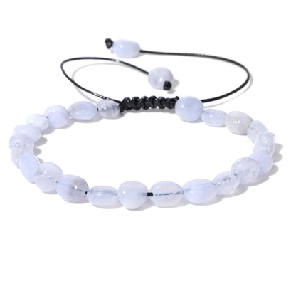 Luckacco Natural Crystal Gravel Stone Bracelets For Women Healing Irregular Amethysts Lapis Lazuli Rose Quartzs Chain Bracelet Jewelry