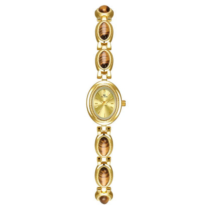 Luckacco Oval Rhinestone 2025 Ladies Wrist Watches Top Brand Luxury For Women Bracelet Watches Gold relogio feminino dropshipping Fashion