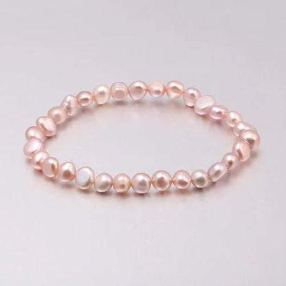 Luckacco High Quality 6-7 mm Freshwater Irregular Pearl Bracelets Natural Pearl Bracelet for Women Pearl Bracelet