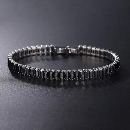 Luckacco 17/19CM Tennis Bracelet Cubic Zirconia Iced Out Crystal Chain Bracelet for Women Luxury Men Bracelet Chain Homme Jewelry Gifts