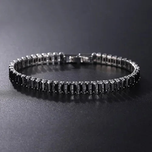 Luckacco 17/19CM Tennis Bracelet Cubic Zirconia Iced Out Crystal Chain Bracelet for Women Luxury Men Bracelet Chain Homme Jewelry Gifts