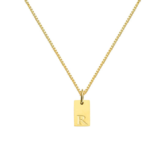 Luckacco Initial necklace letter pendant chamrs stainless steel Necklace jewelry Women's Necklace Box Chain Choker woman trend 2025 gift