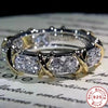Luckacco Luxury 925 Sterling Silver Ring Interlaced With Aaa Zircon Crystal Ring For A Woman'S Engagement Jewelry Gift