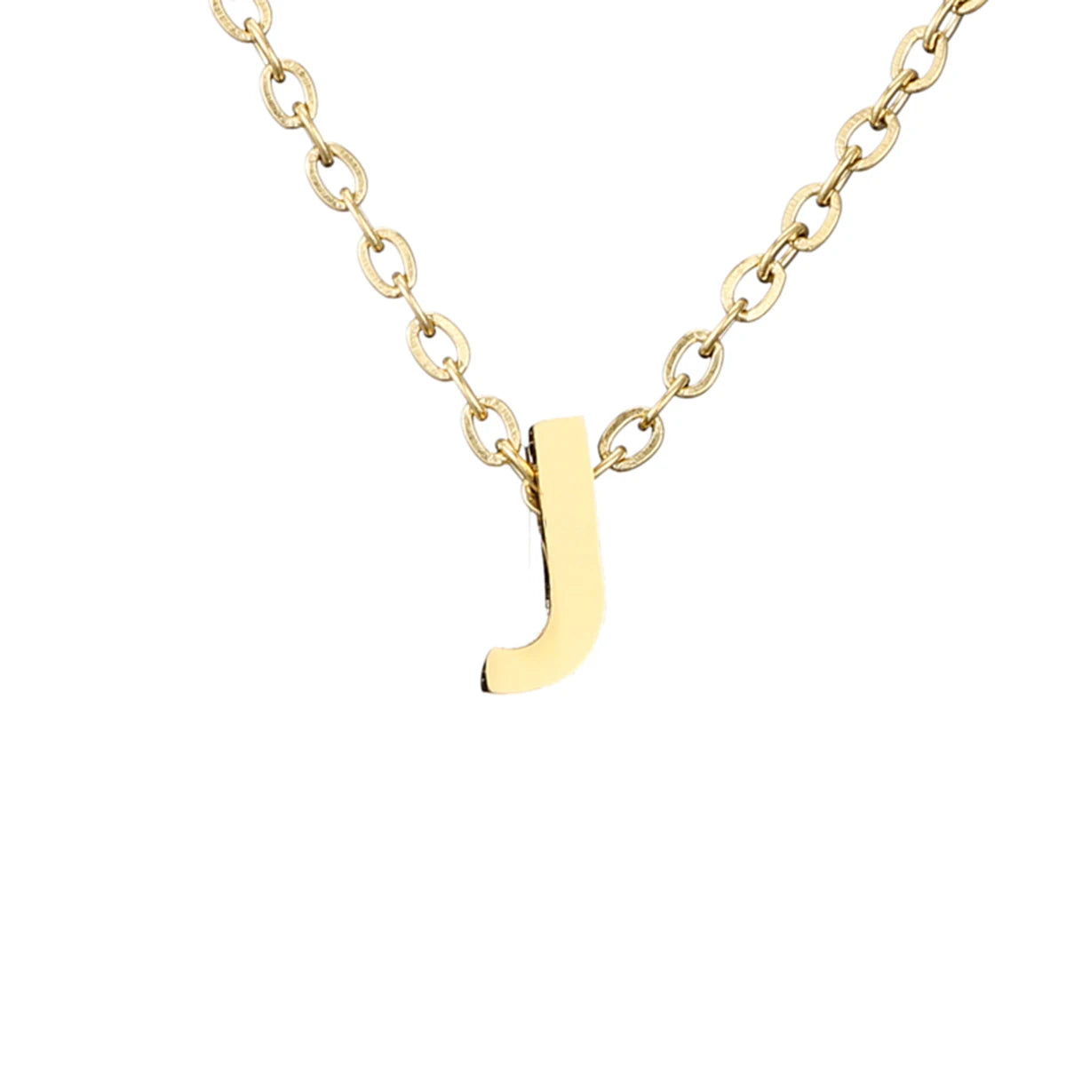 luckacco initial necklace letter pendant chamrs stainless steel necklace jewelry women's necklace box chain choker woman trend 2025 gift