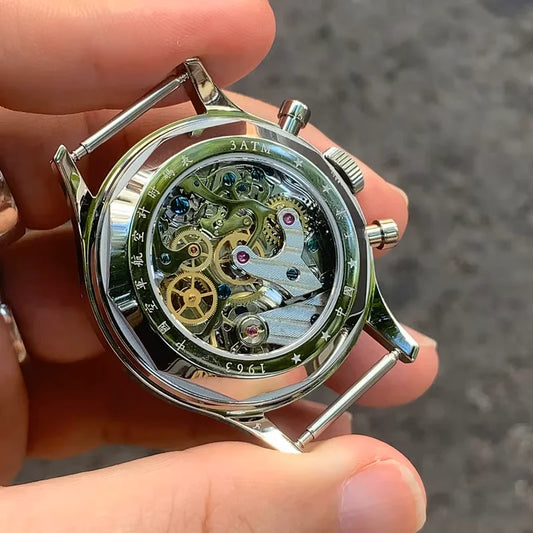 Luckacco Seagull 1963 International Edition Watch for Men Chronograph Manual Winding Mechanical Watches Original ST1901 D304 Memorial