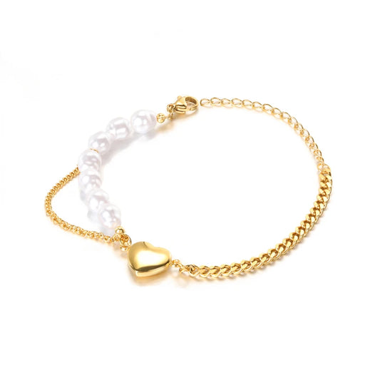 Luckacco Elegant Zircon Flowers Bracelet For Women Girls Charm Gold Color Stainless Steel Plant Bracelets Luxury Designer Jewelry Gifts