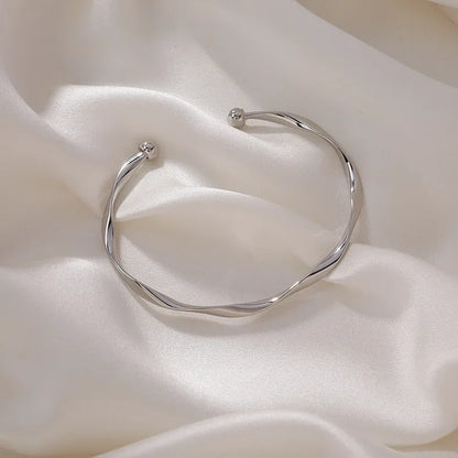 Luckacco 925 Sterling Silver Pearl Beads Bracelet for Women Girls Vintage Irregular Metal Charm Bangles Luxury Fashion Party Jewelry Gift