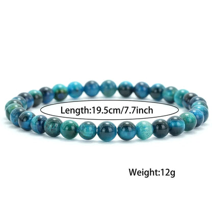 Luckacco 6/8/10/12mm Premium Beaded Bracelet Men Women Natural Blue Tiger Eyes Stone 4 Sizes Elastic Bangles Meditation Healing Jewelry