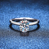 Luckacco D color moissanite ring pigeon egg 18K gold inlaid 2-carat row ring wedding ring moissanite ring platinum PT950 imprint