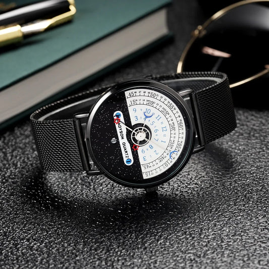 Luckacco Men's Starry sky Creativity Calendar Watches Casual Sport Watch For Men Quartz WristWatch Relogio Masculino