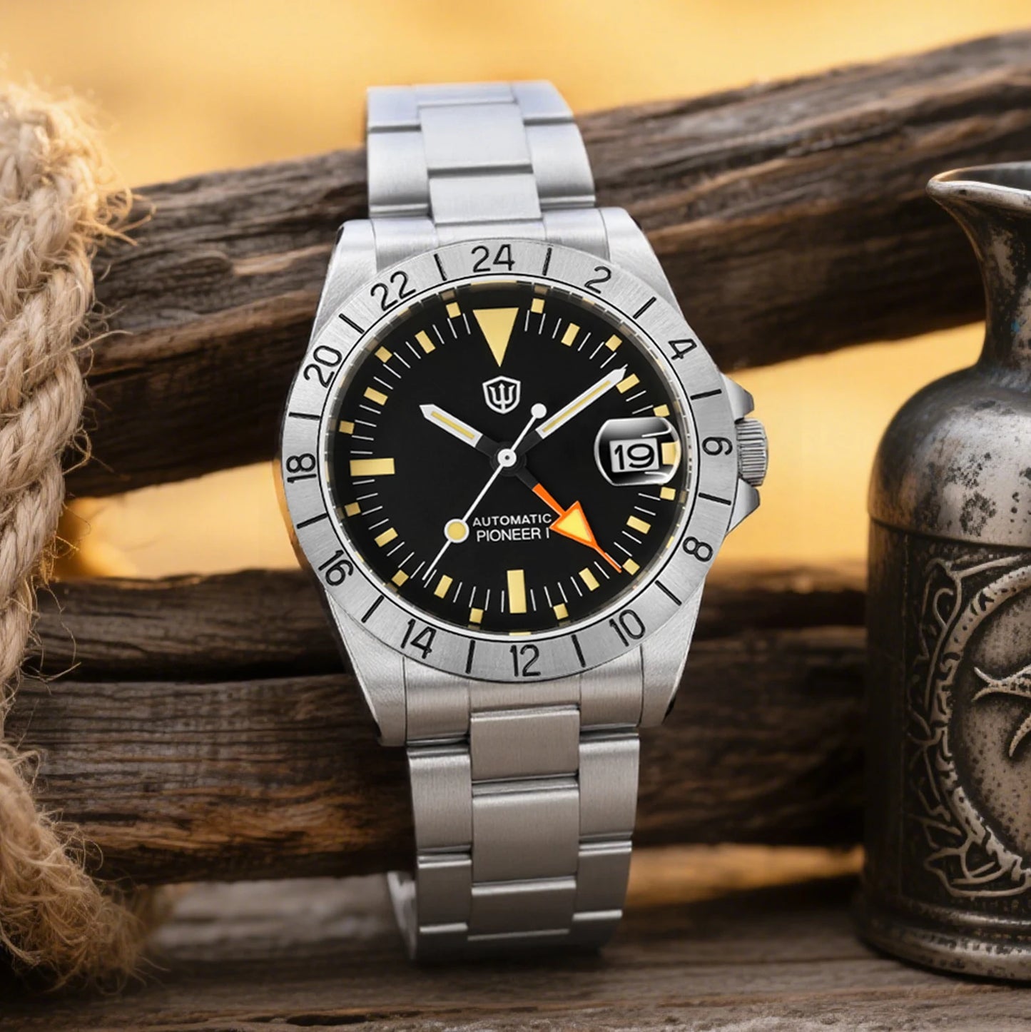 luckacco watchdives wd16570 v2 watch nh34 automatic movement sapphire crystal 20bar waterproof luminous 38mm gmt vintage watches