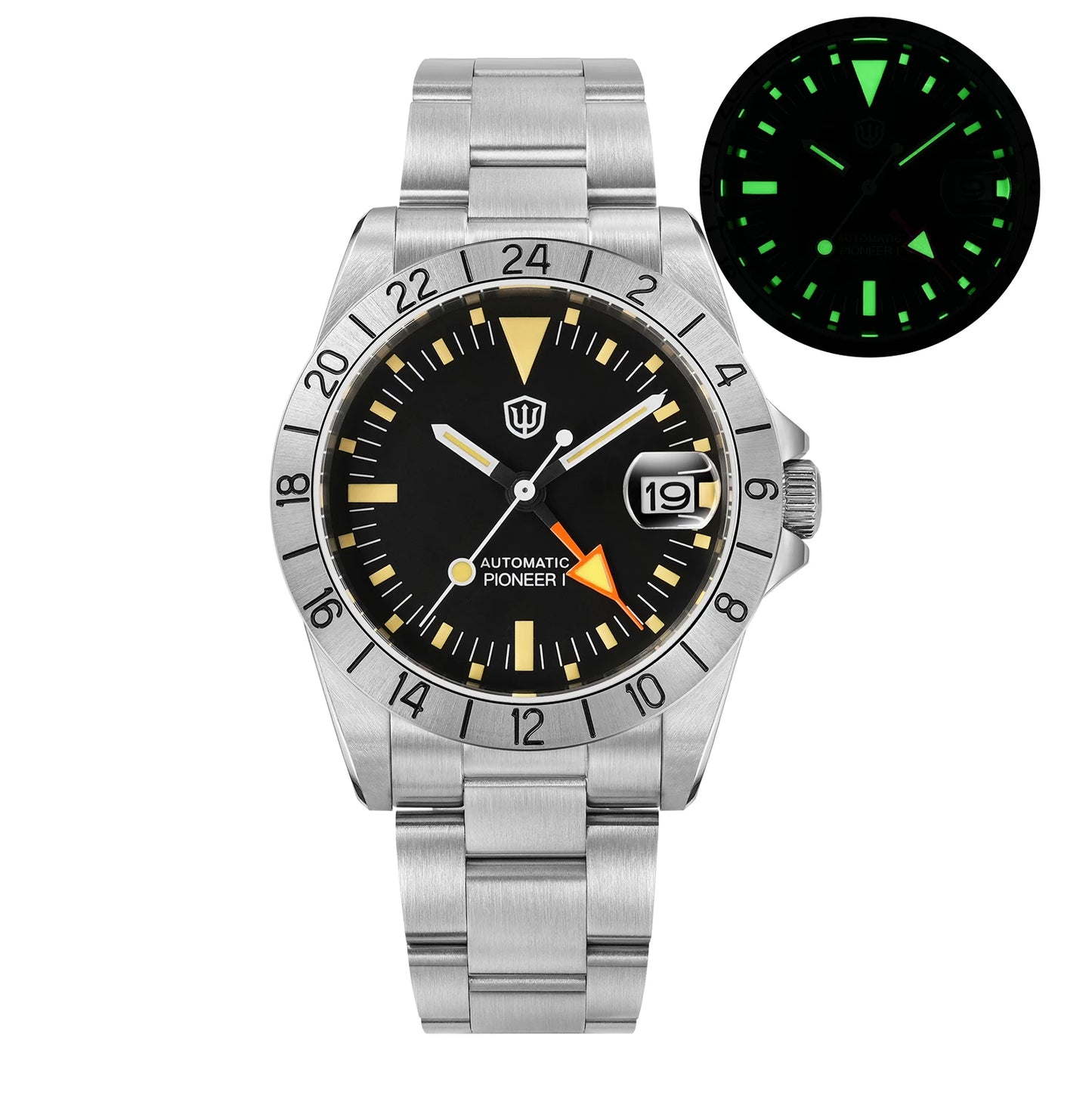 luckacco watchdives wd16570 v2 watch nh34 automatic movement sapphire crystal 20bar waterproof luminous 38mm gmt vintage watches