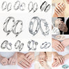 Luckacco High-quality Couple Wedding Ring for Woman Men 2Pcs Love Heart Zircon Adjustable Rings Fashion Stainless Steel Engaged Jewelry