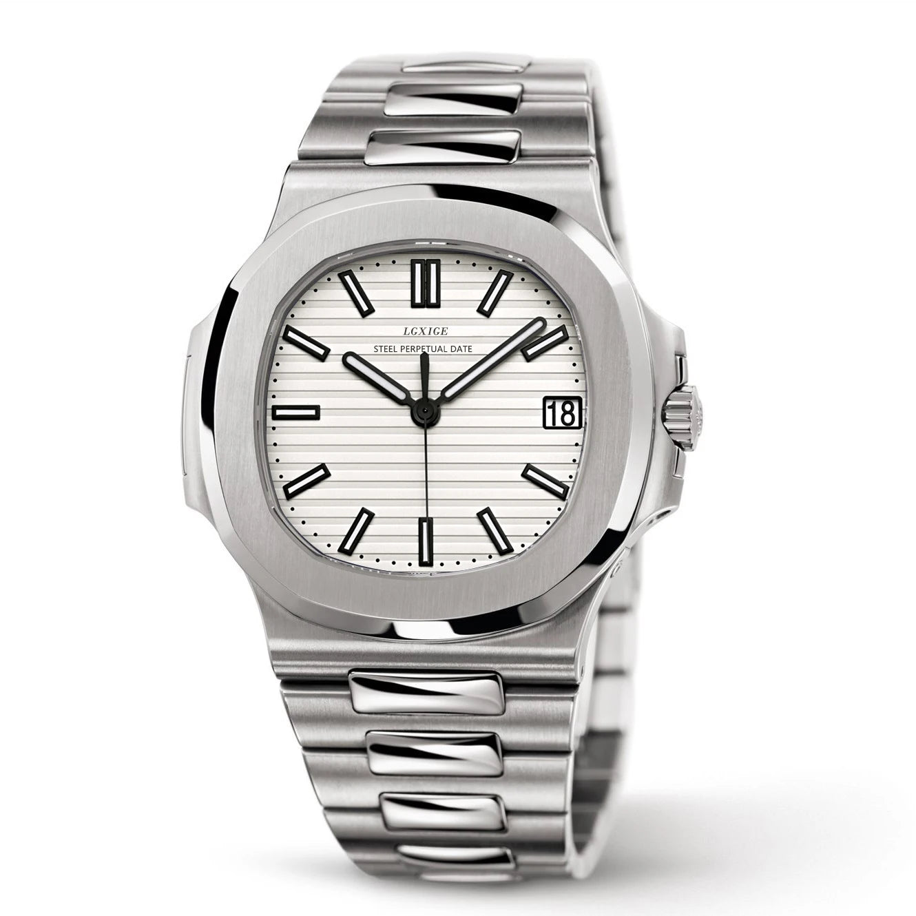 luckacco lgxige top luxury brand japan quartz watches men stainless steel military watch causal fashion business clock male wristwatch