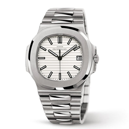 Luckacco LGXIGE TOP Luxury Brand Japan Quartz Watches Men Stainless Steel Military Watch Causal Fashion Business Clock Male Wristwatch