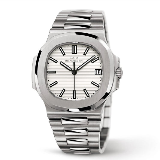 Luckacco LGXIGE TOP Luxury Brand Japan Quartz Watches Men Stainless Steel Military Watch Causal Fashion Business Clock Male Wristwatch