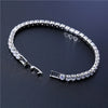 Luckacco 17/19CM Tennis Bracelet Cubic Zirconia Iced Out Crystal Chain Bracelet for Women Luxury Men Bracelet Chain Homme Jewelry Gifts