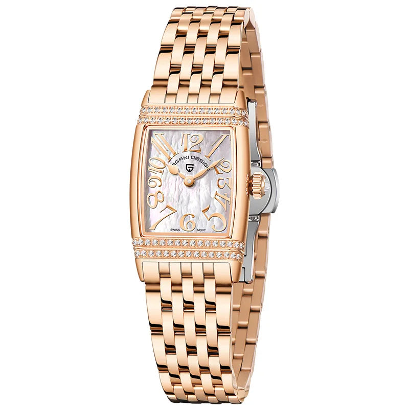 luckacco pagani design top brand luxury fashion womens watch sapphire glass stainless steel quartz watches 22mm waterproof clock 2025 new