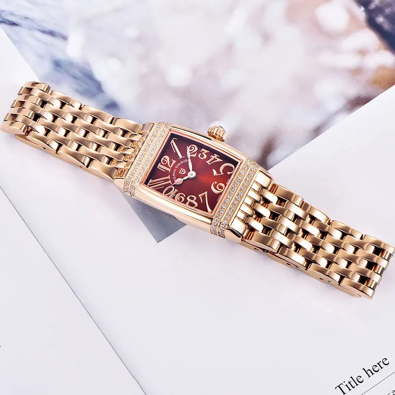 luckacco pagani design top brand luxury fashion womens watch sapphire glass stainless steel quartz watches 22mm waterproof clock 2025 new