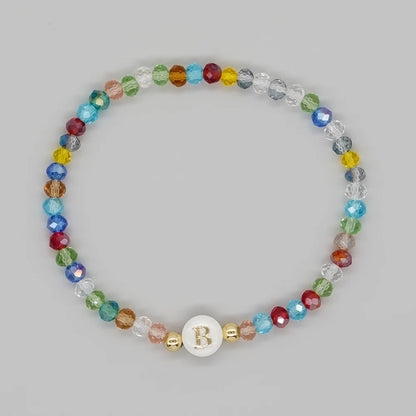 Luckacco Go2Boho Crystal Shell Letter A-Z Bracelets for Women Boho Summer Beach Lucky Fashion Trend Jewelry Accessories Surprise Gifts