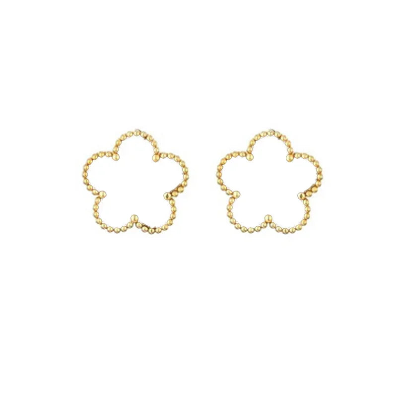 luckacco 14k gold plated five-leaf clover link bracelets white black blue gold red green lucky bracelets jewelry gifts trendy for women