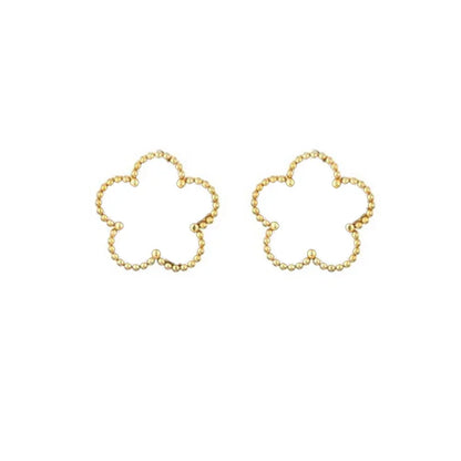 Luckacco 14K Gold Plated Five-leaf Clover Link Bracelets White Black Blue Gold Red Green Lucky Bracelets Jewelry Gifts Trendy for Women