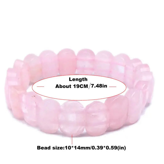 Luckacco Natural 10x15mm faceted flashing Stone beads Bracelets Handmade Reiki Healing Meditation Bangles Elastic Rope Couple Jewelry