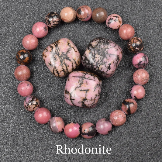 Luckacco Natural Aquamarins Quartzs Beads Bracelet Women Men 6mm 8mm Sky Blue Stone Round Bead Bracelet Elastic Rope Energy Jewelry Gift