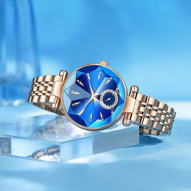 luckacco stainless steel watchband women bracelet watches top brand luxury high quality ladies wrist watches fashion female clock