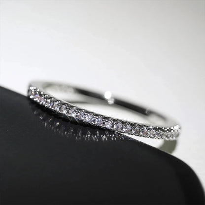 Luckacco 925 Sterling Silver Crystal Wedding Engagement Rings For Women Girls Fashion Jewelry Valentines Day Gift